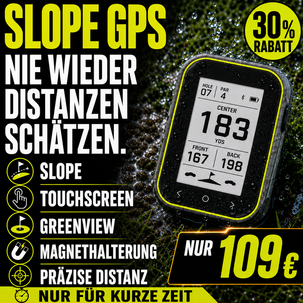 GPS Golf-Entfernungsmesser mit präziser Distanzanzeige und Clip-Halterung