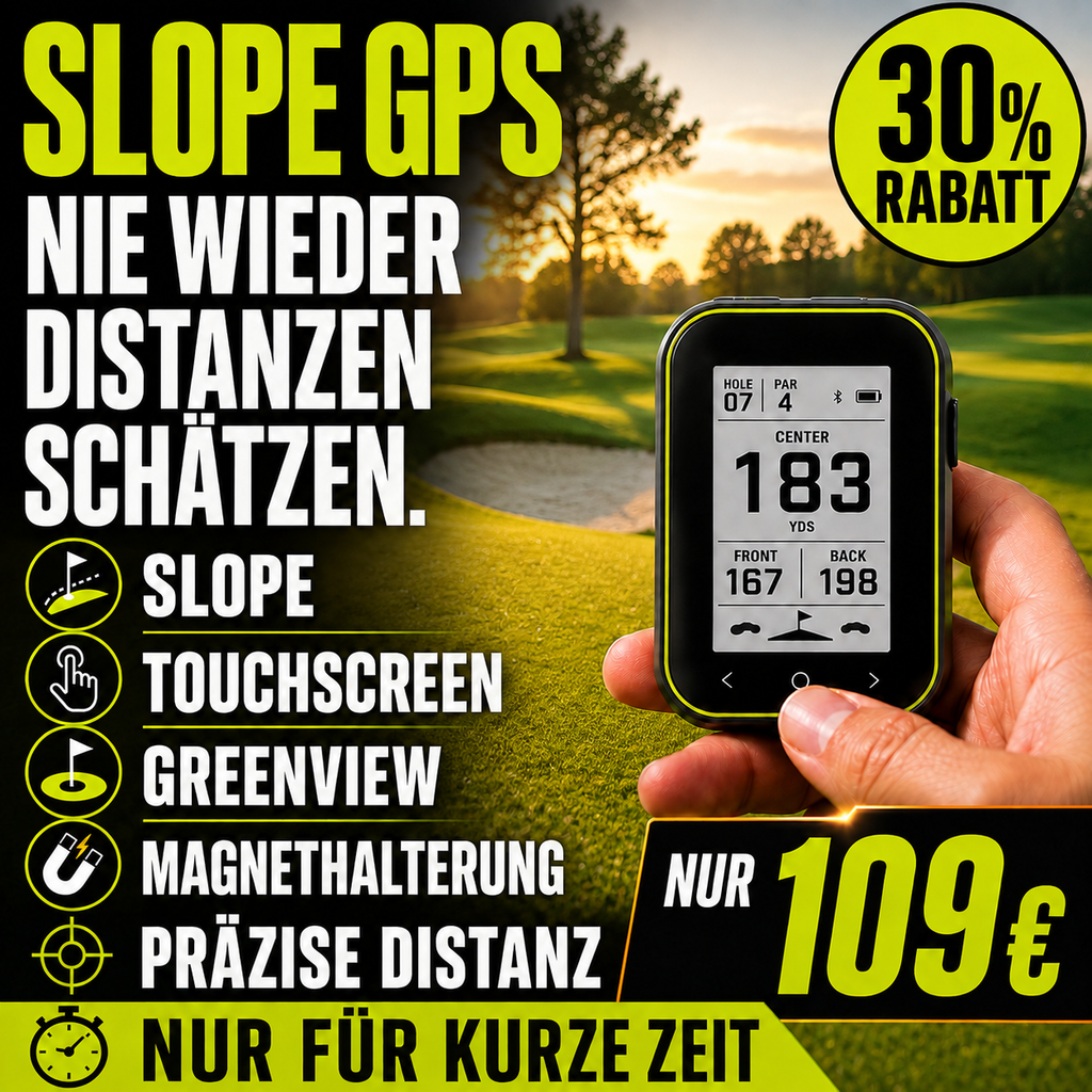 GPS Golf-Entfernungsmesser mit präziser Distanzanzeige und Clip-Halterung