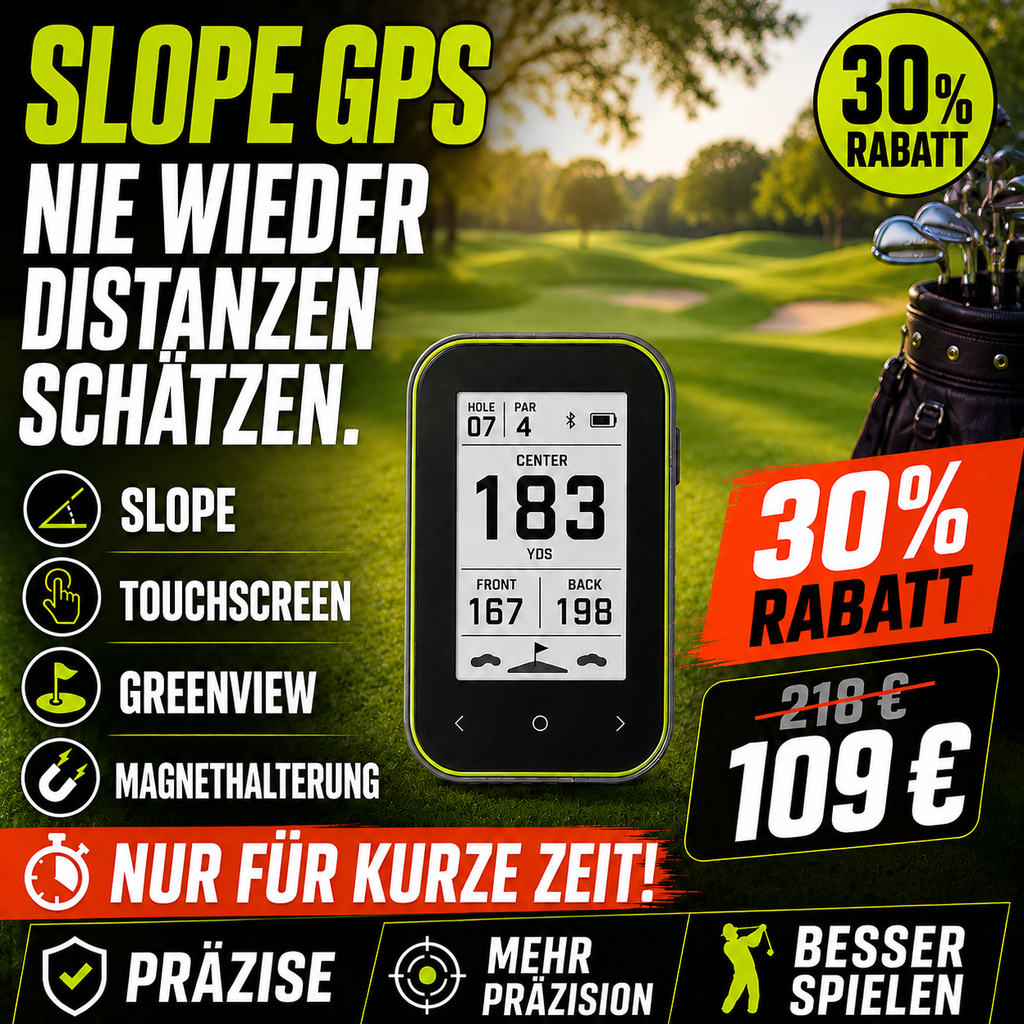 GPS Golf-Entfernungsmesser mit präziser Distanzanzeige und Clip-Halterung